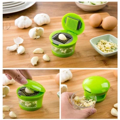 BUĞZ 2 Farklı Bıçaklı Hazneli Kapaklı Pratik Sarımsak Soğan Rendesi ( BUĞZ )