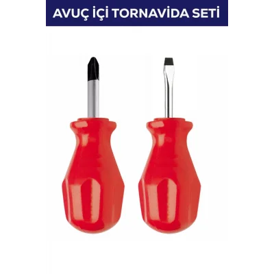 BUĞZ 2li Avuç Içi Tornavida Seti Düz Yıldız