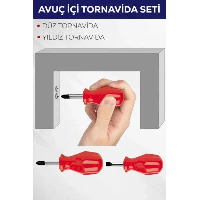 BUĞZ 2li Avuç Içi Tornavida Seti Düz Yıldız - BUĞZ