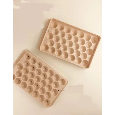 BUĞZ 2 li Buz Kalıbı 33 Bölmeli Kristal Küre Buzluk - Mini Yuvarlak Buz Kalıbı