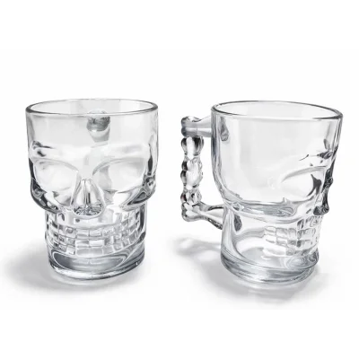 BUĞZ 2li Cam Kurukafa Kupa Bardak Seti Alk2148