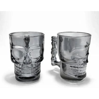 BUĞZ 2li Cam Kurukafa Kupa Bardak Seti Alk5114