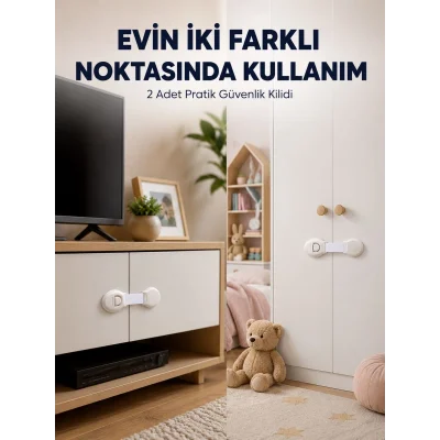 BUĞZ 2li Çocuk Güvenlik Kilidi Ev İçi Koruma Seti