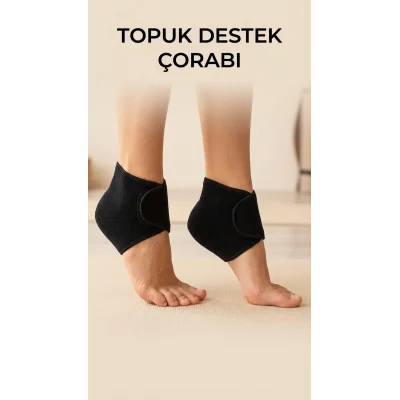 BUĞZ 2li Ortopedik Silikon Tabanlı Topuk Dikeni Destek Çorap Seti