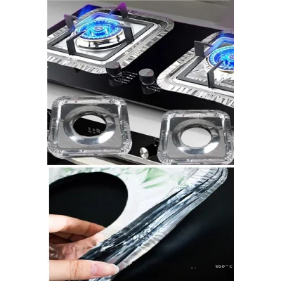 BUĞZ 20 Adet Ocak Üstü Koruyucu Leke Önleyici Isıya Dayanıklı Yıkanabilir Ocak Gözü Izgara Koruyucu Folyo