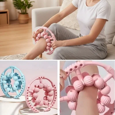 BUĞZ 20 Tekerlekli Ayarlanabilir Bacak ve Kol Masaj Aleti – 360° Tam Daire Derin Doku Kas ve Lenfatik Masaj Silindiri