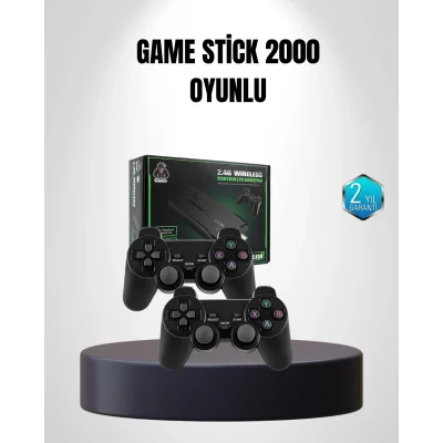 BUĞZ 20000 Oyunlu 4K Retro Game Stick – Kablosuz Çift Kollu Atari Konsolu