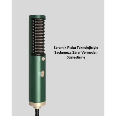 BUĞZ 200°C Seramik Plakalı Saç Düzleştirici – Elektriklenme Önleyici İyon Teknolojisi - Lisinya