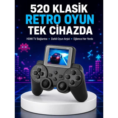 BUĞZ 2025 A Kalite S10 Gamepad 520 Oyunlu TV Bağlantılı Retro Atari Konsolu Yeni Nesil