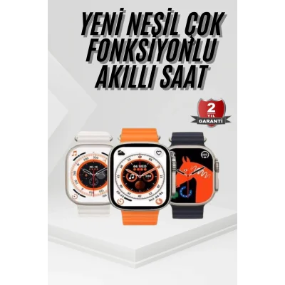 BUĞZ 2025 Model Akıllı Saat Kordon Hediyeli Çağrı Cevaplama Uzun Pil Süreli Android İOS Uyumlu