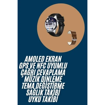  2025 Model Akıllı Saat Titreşimli Uyku ve Sağlık Takibi NFC ve GPS Uyumlu