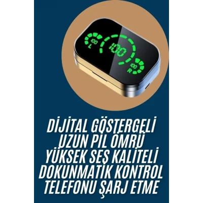 BUĞZ 2025 Model Bluetooth Kulaklık Telefon Şarj Edebilen Çağrı Cevaplama Dijital Göstergeli