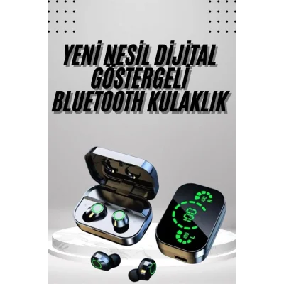 BUĞZ 2025 Model Bluetooth Kulaklık Telefon Şarj Edebilen Çağrı Cevaplama Dijital Göstergeli - BUĞZ