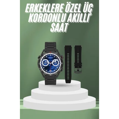 BUĞZ 2025 Model Yuvarlak Ekran Android ve İOS Uyumlu GPS Takibi Yapabilen Akıllı Saat Yeni Nesil - BUĞZ
