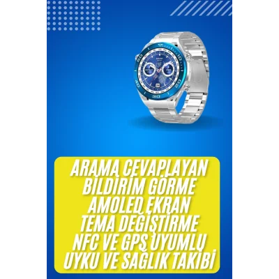BUĞZ 2025 Model Yuvarlak Ekran Android ve İOS Uyumlu GPS Takibi Yapabilen Akıllı Saat Yeni Nesil - BUĞZ