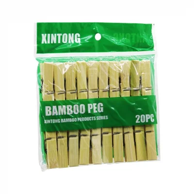 BUĞZ 20pcs Ahşap Bambu Mandal Bx40
