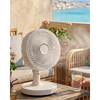 BUĞZ 2200 RPM Mini Masaüstü Vantilatör Sessiz ve Güçlü Hava Akışlı Fan