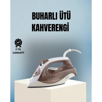 BUĞZ 2200 Watt Buharlı Ütü Kahverengi Seramik Taban Şok Buharlı