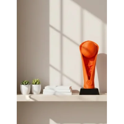 BUĞZ 23cm Turuncu Basketbol Kupa Biblo Modern Ödül Dekor Ürünü
