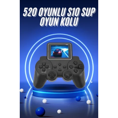  2.4 İnç Ekran 520 Oyunlu Retro Temalı Kablosuz Oyun Kolu El Atarisi