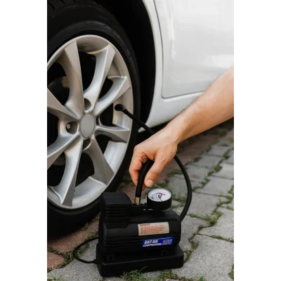 BUĞZ 250 PSI 12V Taşınabilir Mini Hava Kompresörü | Oto Lastik Şişirme Pompası | Araba, Motosiklet, Bisiklet Uyumlu