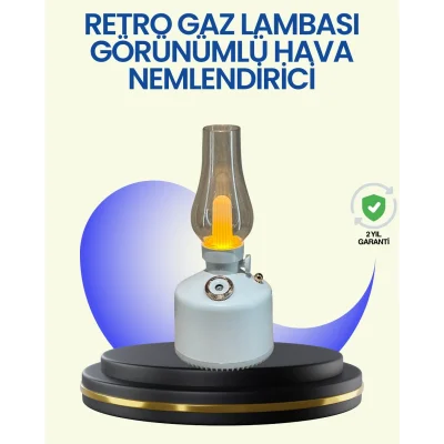 BUĞZ 280 ml Tanklı Retro Gaz Lambası Difüzör USB Şarjlı Hava Nemlendirici