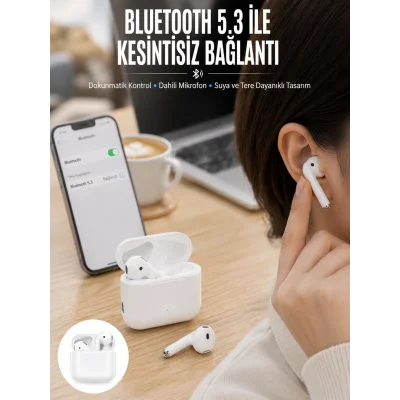 BUĞZ 2.Nesil Yeni Model TWS Bluetooth Kulaklık Dokunmatik Kontrol Yüksek Ses Kaliteli Yeni Nesil