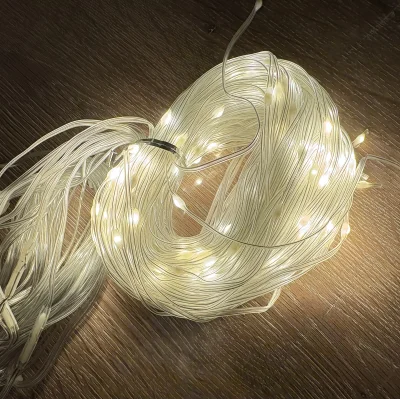 BUĞZ 2x2 Perde 192 LED Sarı Işık - 8 Fonksiyonlu