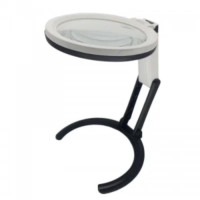 BUĞZ 2x5x120mm   10 Ledli  Masaüstü Büyüteç