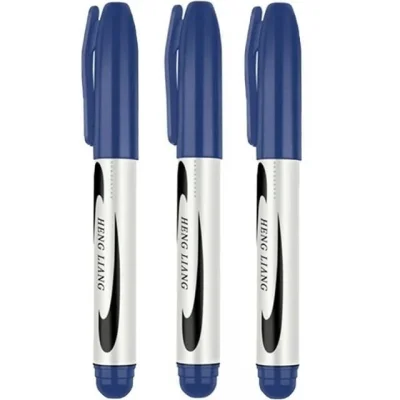 BUĞZ 3 Adet Mavi Koli Kalemi - Çuval- Tahta Kalemi