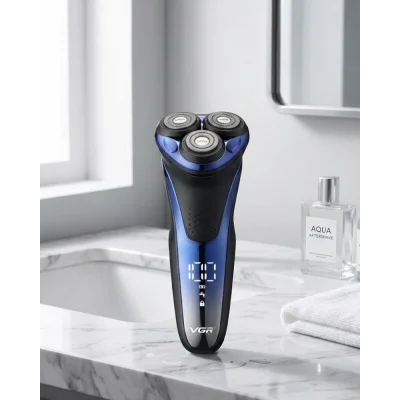 BUĞZ 3 Başlıklı Elektrikli Tıraş Makinesi Su Geçirmez Dijital Göstergeli