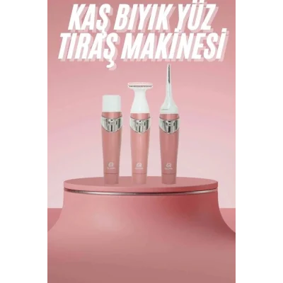 3 Başlıklı Kıl Tüy Temizleyici Epilasyon Aleti Tüm Cilt Tiplerine Uygun