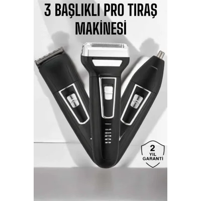 BUĞZ 3 Başlıklı Profesyonel Tıraş Makinesi - Lisinya