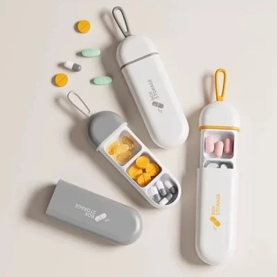 BUĞZ 3 Bölmeli Seyahat Tipi İlaç Saklama Kutusu