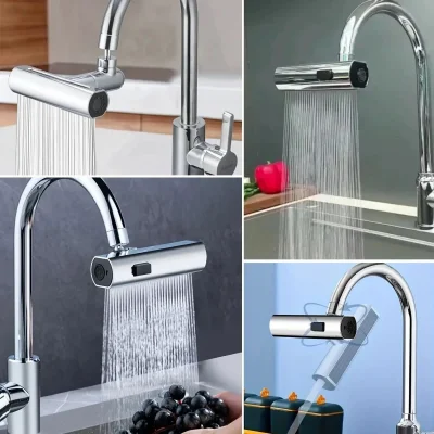 BUĞZ 3 Farklı Modlu Çok Amaçlı Musluk Adaptörü Evrensel Musluk Başlığı Şelale Musluk ( BUĞZ )