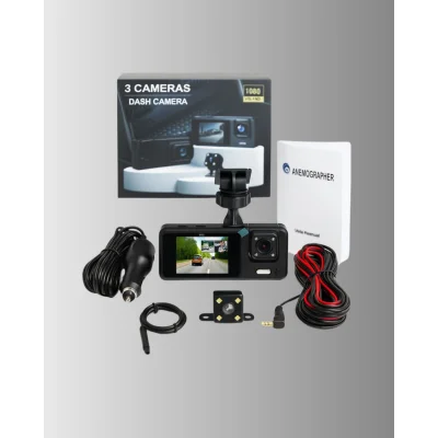 BUĞZ 3 Kameralı Araç İçi DVR Kayıt Cihazı  Ön İç Arka Kamera Full HD - Lisinya