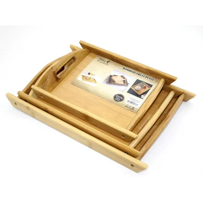 BUĞZ 3lü Bambu Tepsi Model 2