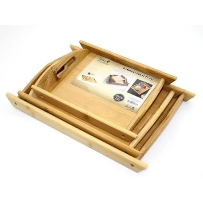  3lü Bambu Tepsi Model 2