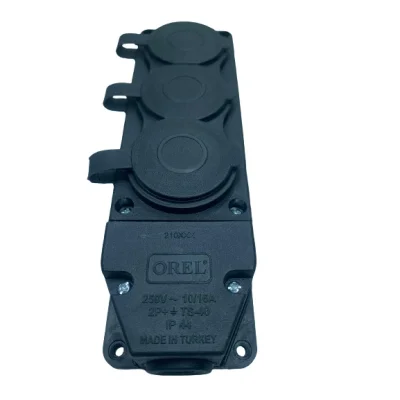 BUĞZ 3 Lü Kauçuk Grup Priz Monofaze 1X16A 220 V