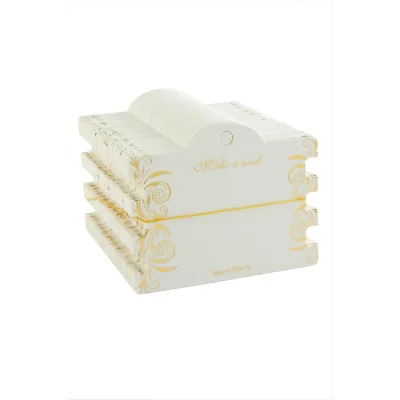 BUĞZ 100 Adet 8x10 cm Mukavva Bileklik Kartı - 3Lü Yaldızlı Kalın, Takı Organizer Aksesuarı BX-313735