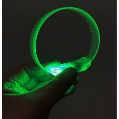 BUĞZ 3 Modlu Pilli Led Işıklı Esnek Parti Bilekliği Yeşil