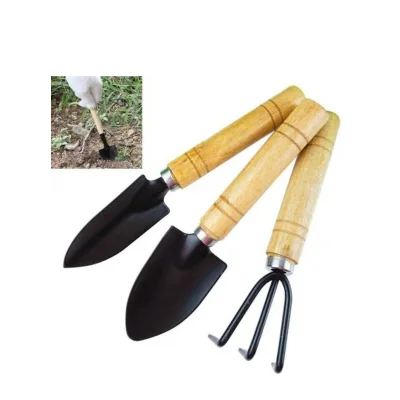 BUĞZ 3 Parça Bitki Hobi Seti - Bahçe Saksı Sukulent  Bakım Çapa-Tırmık-Kürek