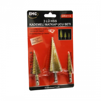 BUĞZ 3 Parça  Hss Kademeli Matkap Ucu Set Bx40