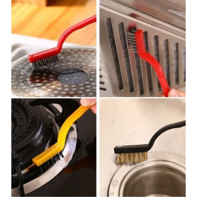 BUĞZ 3 Parça Tel Fırça Detaylı Temizlik Seti