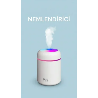 BUĞZ 300 ml Ulrasonik Ledli Hava Nemlendirici Buhar Makinesi Ve Aroma Difüzörü