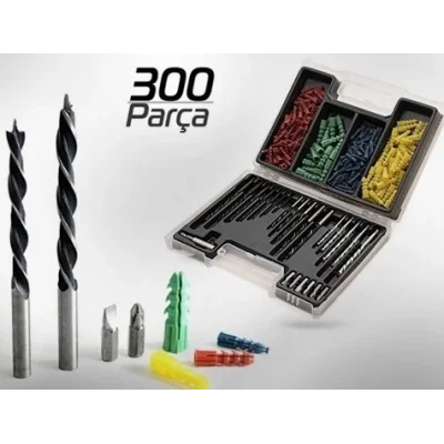  300 Parça Dübel Ve Matkap Ucu Seti