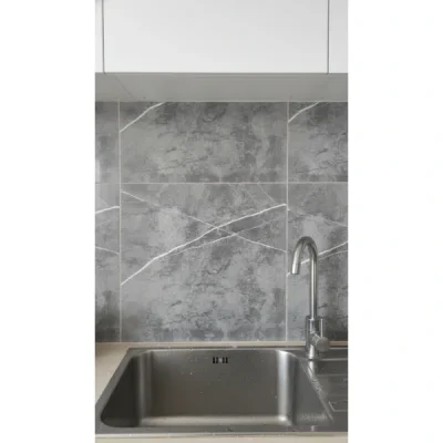 BUĞZ 30x30 Antrasit Mermer Desenli Duvar Sticker