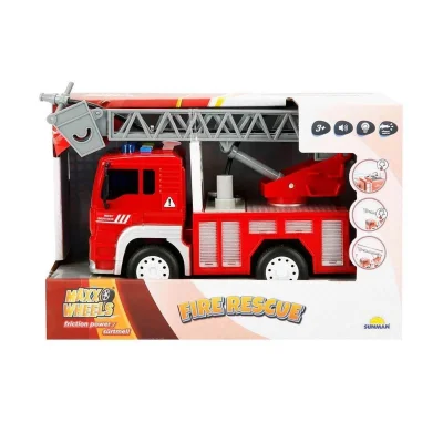 BUĞZ 3150 Maxx Wheels Sesli ve Işıklı Su Fışkırtan İtfaiye Aracı 20 cm - Stokta Olan Gönderilir