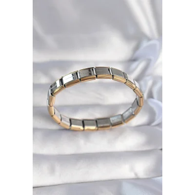 BUĞZ 316L Çelik Çift Renk Yazılı Nomination Bileklik