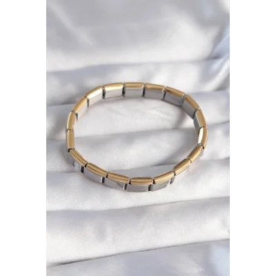 BUĞZ 316L Çelik Çift Renk Yazılı Nomination Bileklik - Lisinya